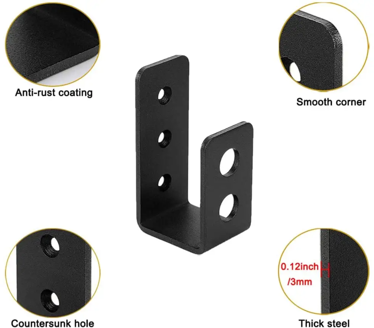 Door Barricade Brackets Heavy Duty Security U Bracket As Door Stopper Lock