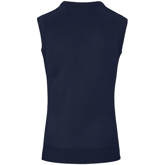 Mens Sleeveless Peru V-Neck Jersey - Navy