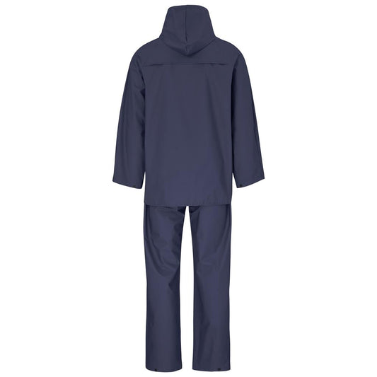 Light Hurricane Rubberised Polyester/PVC Rainsuit - Navy