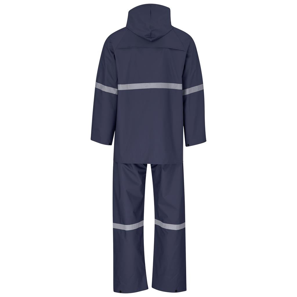 Light Duty Tornado Hi-Viz Reflective Rubberised Rainsuit - Navy