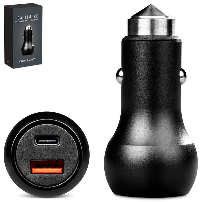 Swiss Cougar Baltimore 2 -in-1 Fast Car Charger & Tool