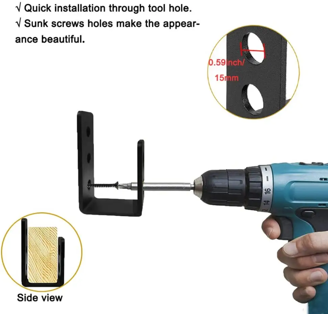 Door Barricade Brackets Heavy Duty Security U Bracket As Door Stopper Lock
