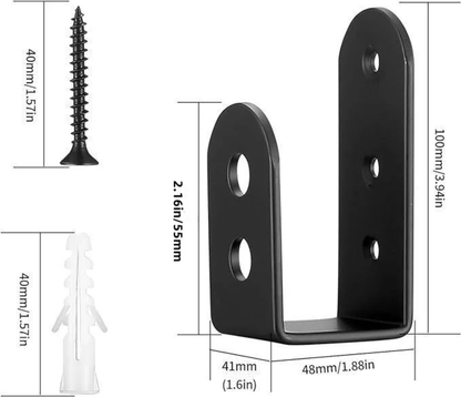 Door Barricade Brackets Heavy Duty Security U Bracket As Door Stopper Lock