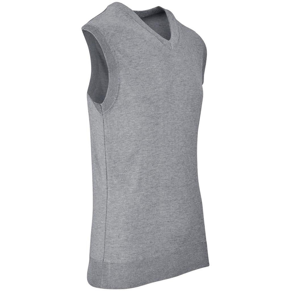 Mens Sleeveless Peru V-Neck Jersey - Grey