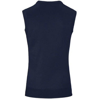 Mens Sleeveless Peru V-Neck Jersey - Navy