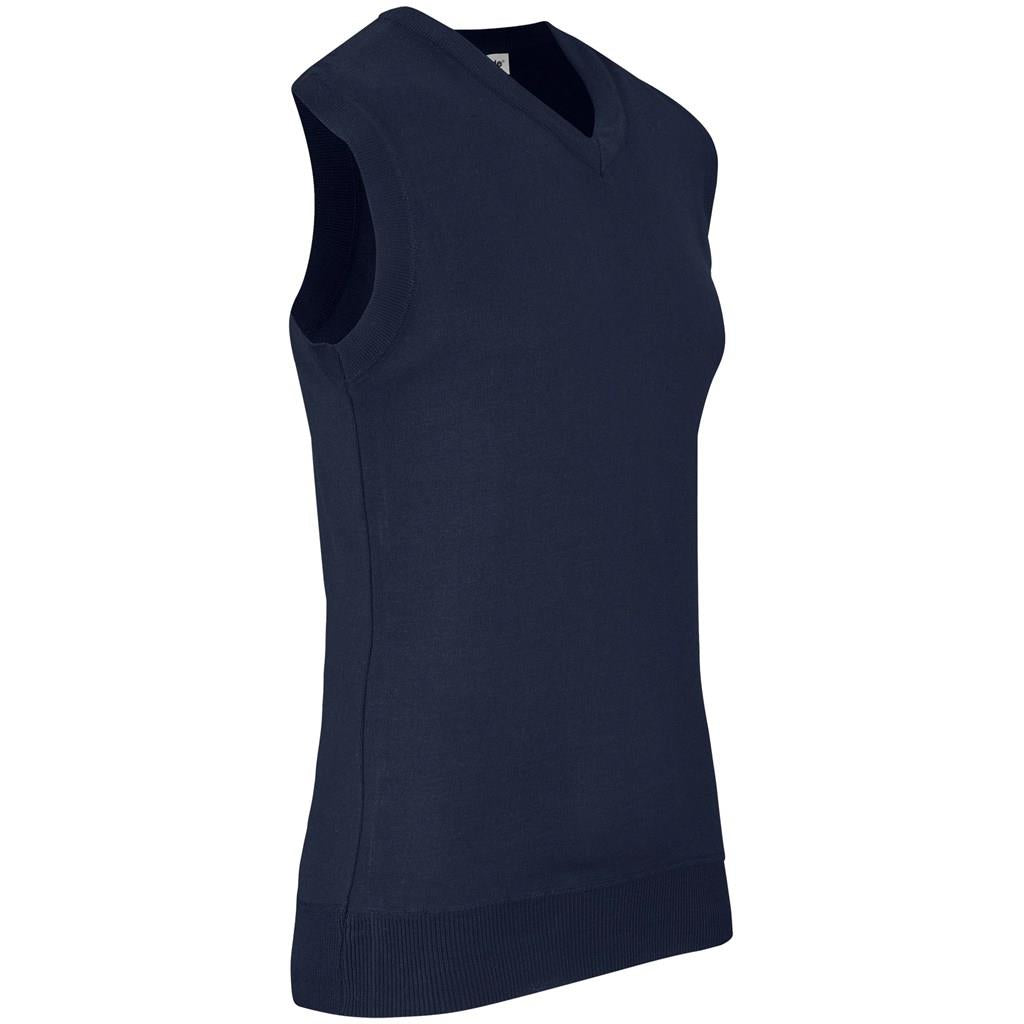 Mens Sleeveless Peru V-Neck Jersey - Navy