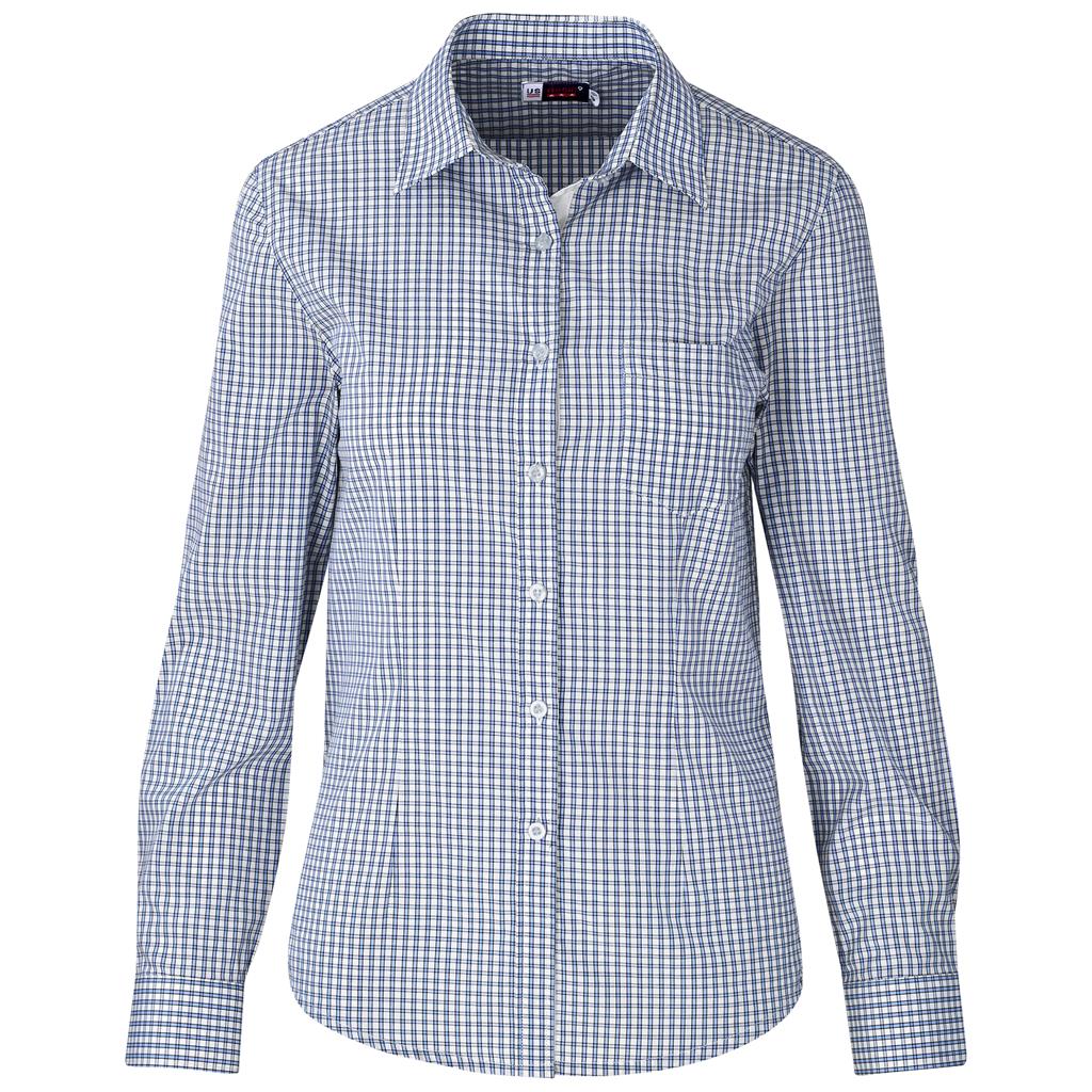 Ladies Long Sleeve Kenton Shirt - Light Blue