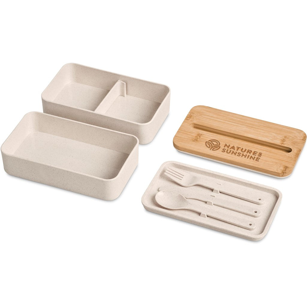 Okiyo Dura Wheat Straw & Bamboo Lunch Box Set