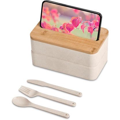 Okiyo Dura Wheat Straw & Bamboo Lunch Box Set