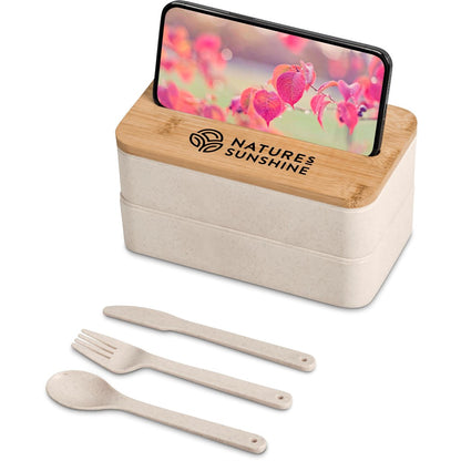 Okiyo Dura Wheat Straw & Bamboo Lunch Box Set