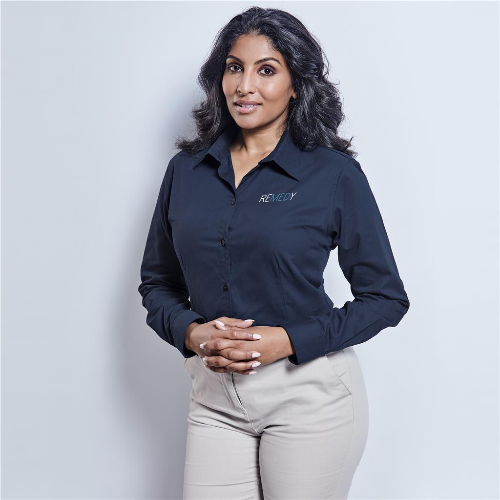 Ladies Long Sleeve Cotton Twill Moderna Shirt