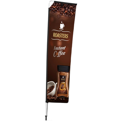 Legend 3M Sublimated Telescopic Double-Sided Flying Banner - 1 complete unit