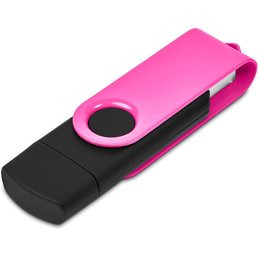 Shuffle Gyro Black Flash Drive – 32GB - Pink
