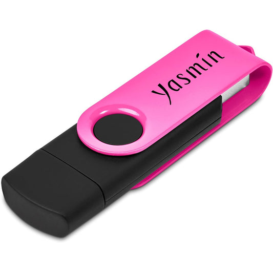 Shuffle Gyro Black Flash Drive – 32GB - Pink