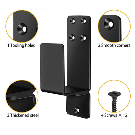 Door Barricade Brackets Heavy Duty Security U Bracket As Door  Reinforcement Stopper Lock