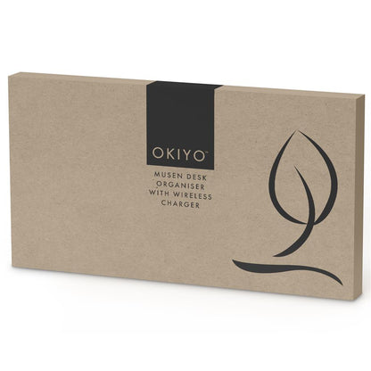 Okiyo Musen Bamboo Wireless Charger Desk Organiser