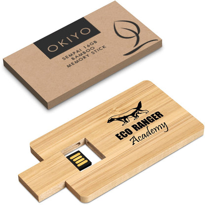 Okiyo Sempai Bamboo Flash Drive - 16GB