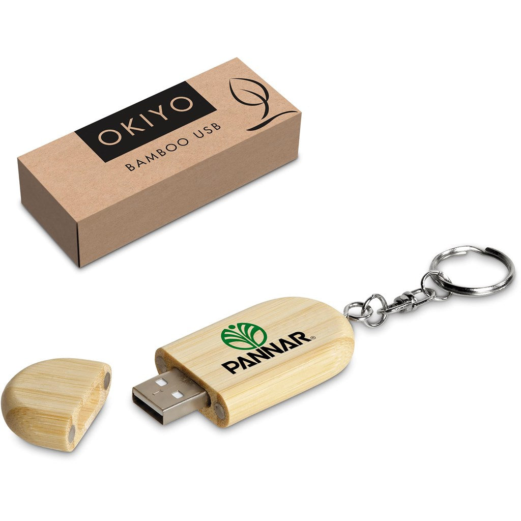 Okiyo Benkyou Bamboo Flash Drive Keyholder - 8GB